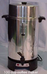 Coffee Pot, 100 Cup Aluminum