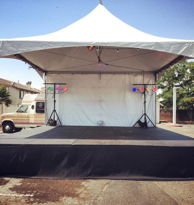 Tenting with stage