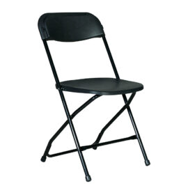 Plastic folding chair, black