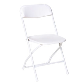 Plastic folding chair, white