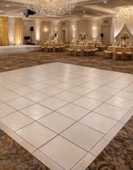 FLOOR LOCK – Dance Floor – White Finish 2.5′ X 2.5′ SECTIONS
