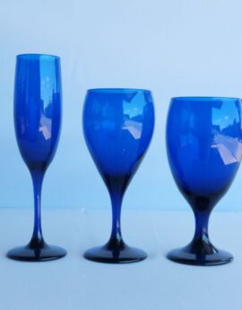 Cobalt glassware