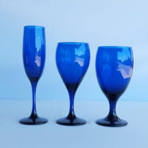 Cobalt glassware