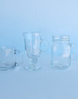 Glass mugs
