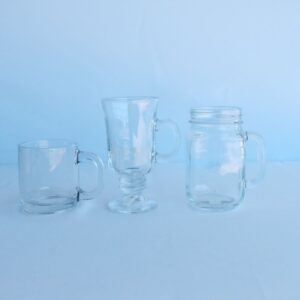 Glass mugs