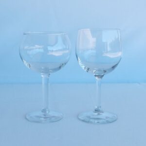 Red wine glasses