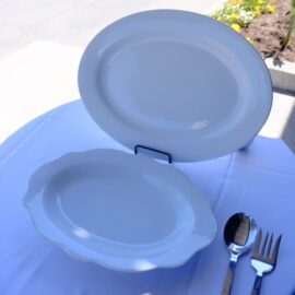 Serving platters, oval