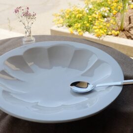 Large white serving bowl
