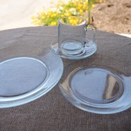 Glass dinnerware