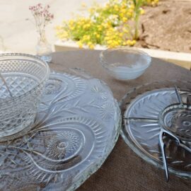Glass serving plates
